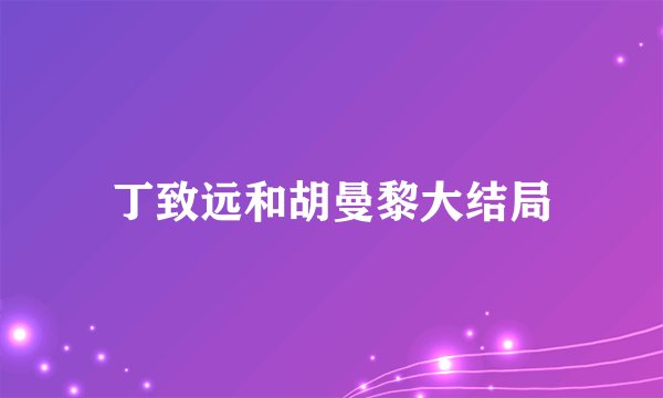 丁致远和胡曼黎大结局