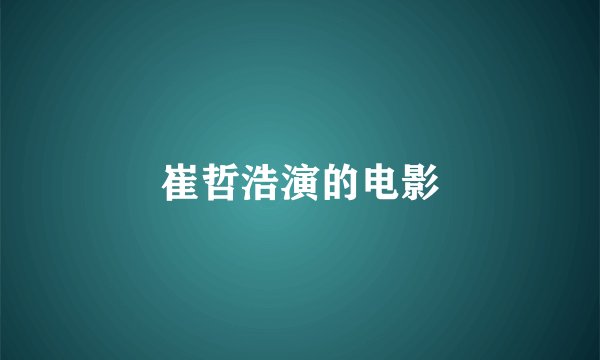 崔哲浩演的电影