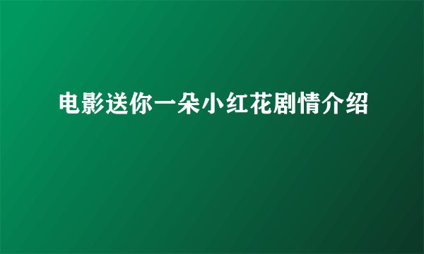 电影送你一朵小红花剧情介绍