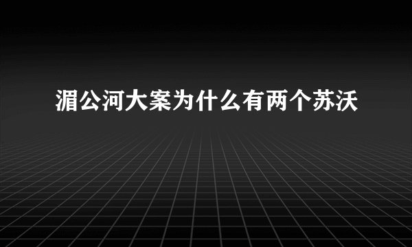 湄公河大案为什么有两个苏沃