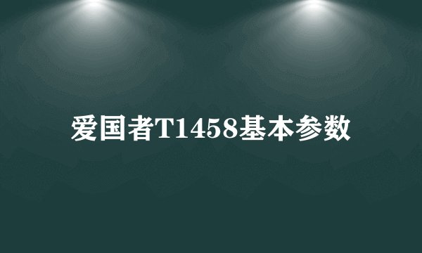 爱国者T1458基本参数