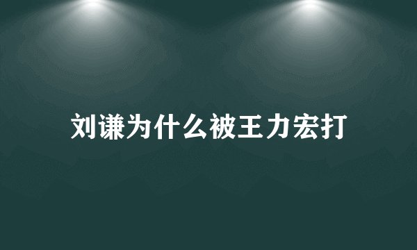 刘谦为什么被王力宏打