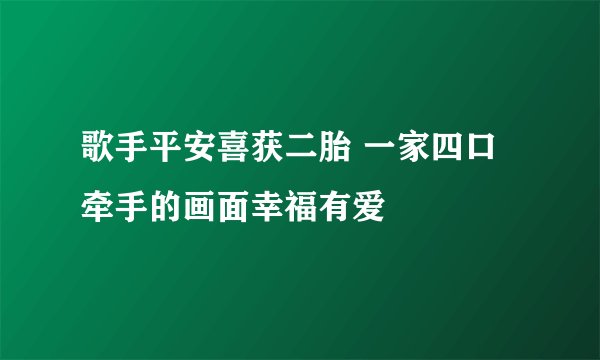 歌手平安喜获二胎 一家四口牵手的画面幸福有爱