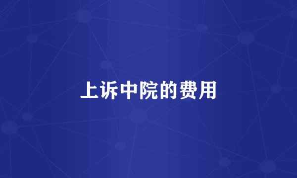 上诉中院的费用