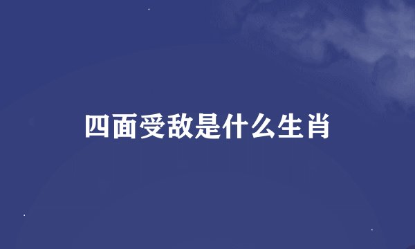 四面受敌是什么生肖