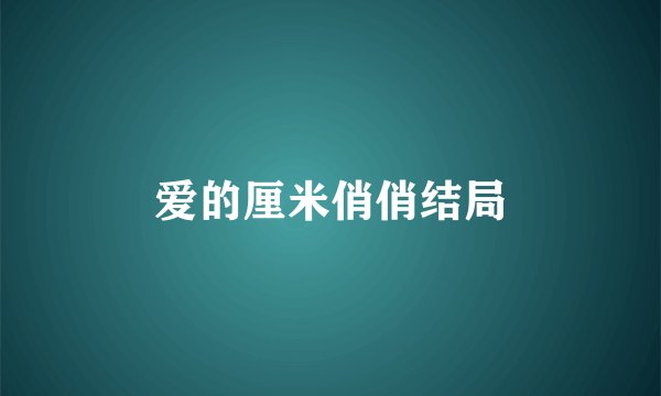 爱的厘米俏俏结局