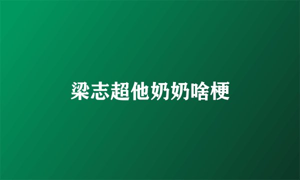 梁志超他奶奶啥梗