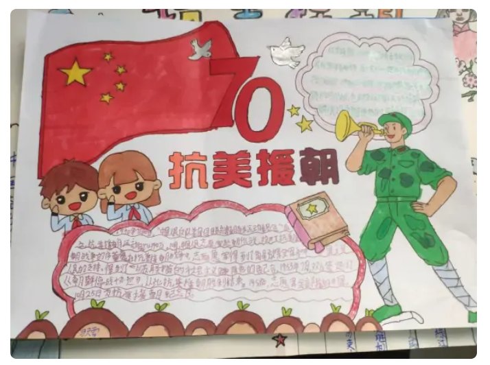 抗美援朝手抄报内容