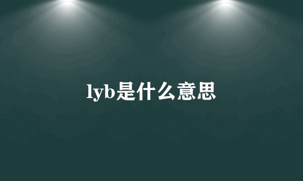 lyb是什么意思