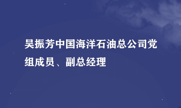 吴振芳中国海洋石油总公司党组成员、副总经理