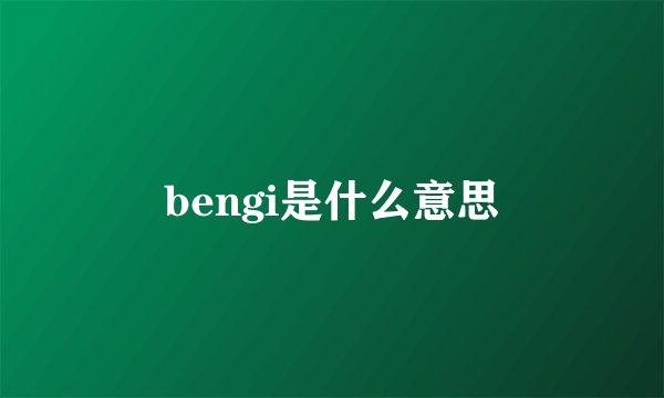 bengi是什么意思