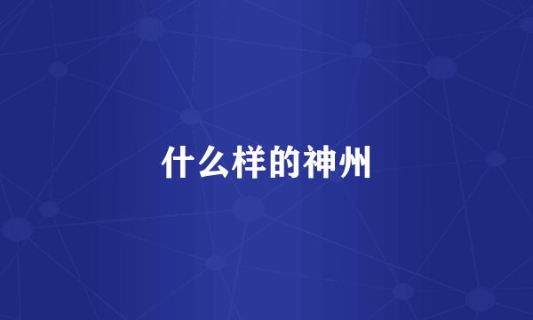 什么样的神州