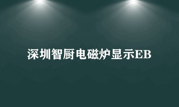 深圳智厨电磁炉显示EB