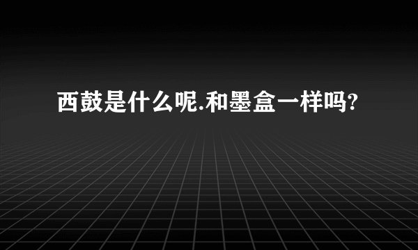 西鼓是什么呢.和墨盒一样吗?