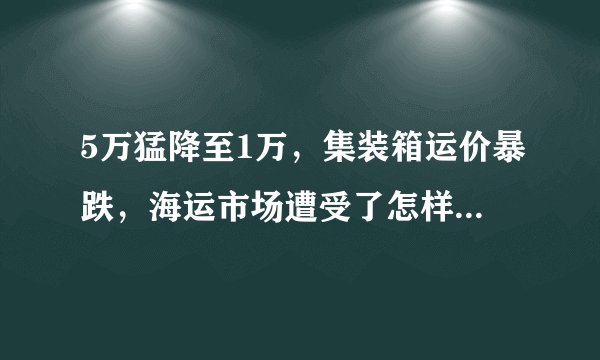 5万猛降至1万，集装箱运价暴跌，海运市场遭受了怎样的打击？