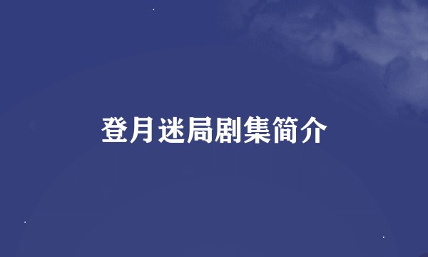 登月迷局剧集简介