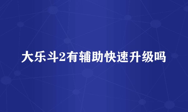 大乐斗2有辅助快速升级吗