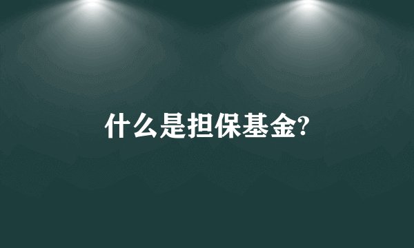 什么是担保基金?