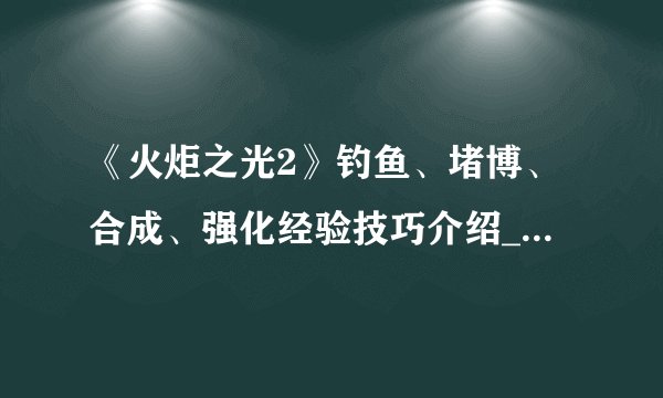 《火炬之光2》钓鱼、堵博、合成、强化经验技巧介绍_《火炬之光2》钓鱼、堵博、合成、强化经验技巧是什么