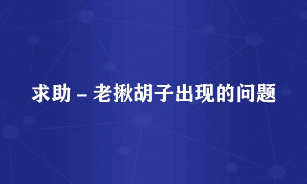 求助－老揪胡子出现的问题