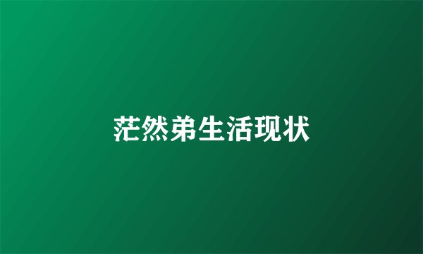 茫然弟生活现状