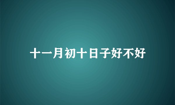 十一月初十日子好不好
