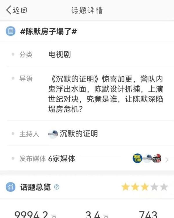 “陈默房子塌了”上热搜，《沉默的证明》还有多少高能的瞬间？