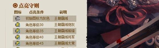 王朝霸域图标怎么点亮