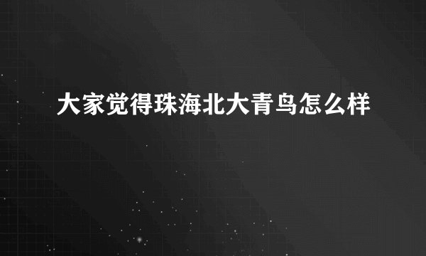 大家觉得珠海北大青鸟怎么样