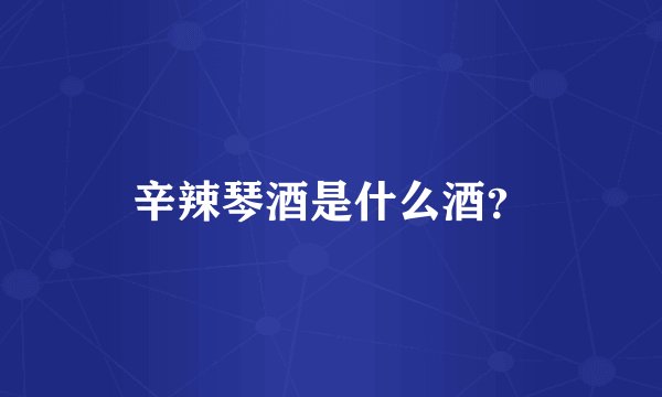 辛辣琴酒是什么酒？