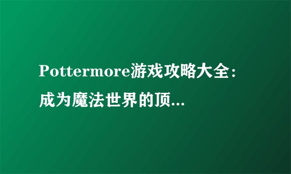 Pottermore游戏攻略大全：成为魔法世界的顶尖玩家！