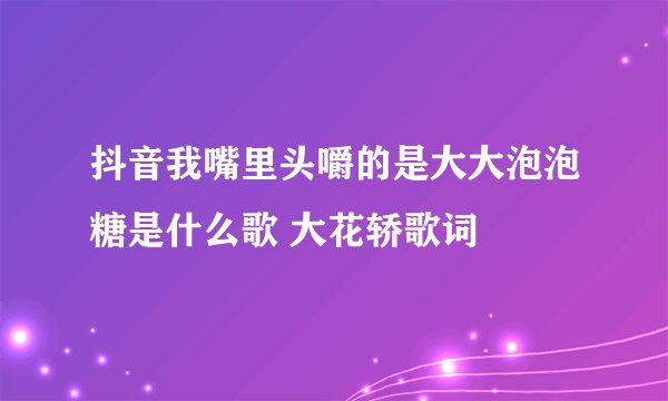 抖音我嘴里头嚼的是大大泡泡糖是什么歌 大花轿歌词