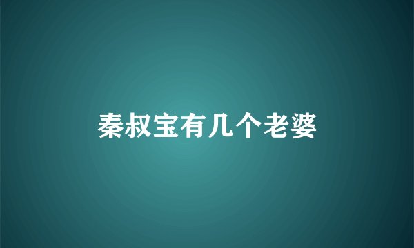 秦叔宝有几个老婆