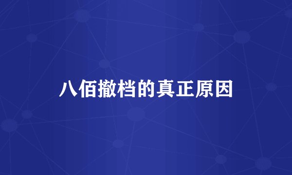八佰撤档的真正原因