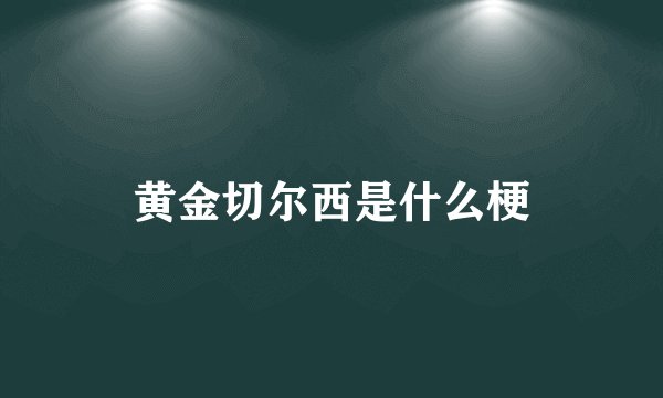 黄金切尔西是什么梗