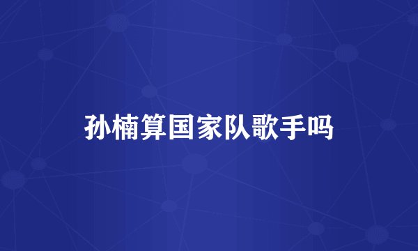 孙楠算国家队歌手吗