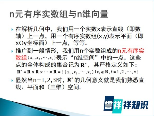高等数学入门——n维空间简介