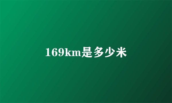 169km是多少米