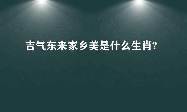 吉气东来家乡美是什么生肖?