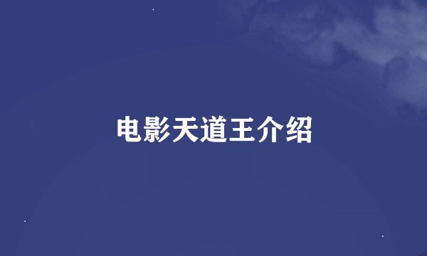 电影天道王介绍