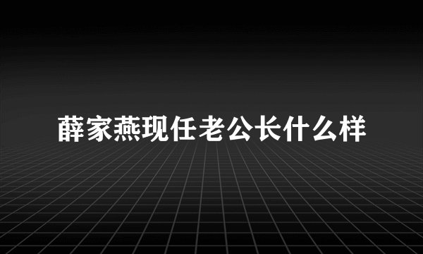 薛家燕现任老公长什么样