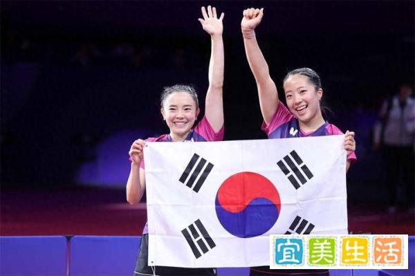 乒乓球女双夺金，韩媒：时隔21年亚运会升太极旗奏韩国歌