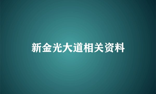 新金光大道相关资料