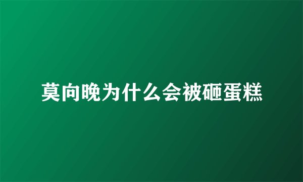 莫向晚为什么会被砸蛋糕