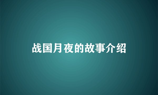 战国月夜的故事介绍