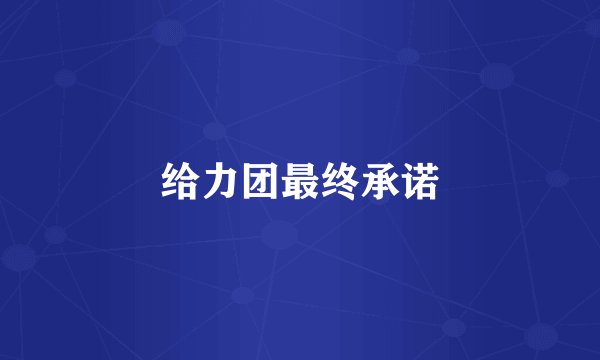 给力团最终承诺