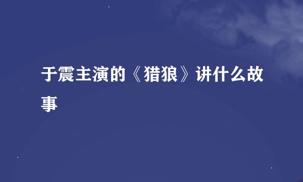 于震主演的《猎狼》讲什么故事