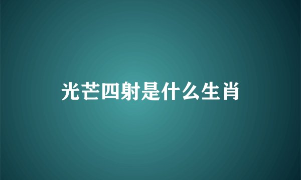 光芒四射是什么生肖