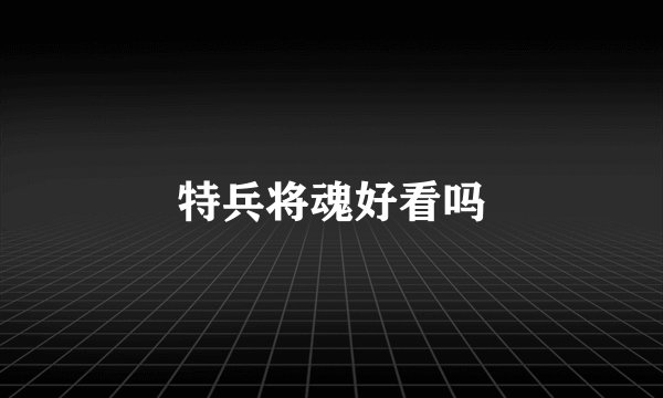 特兵将魂好看吗