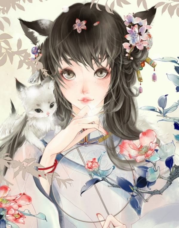 古风猫女怎么画